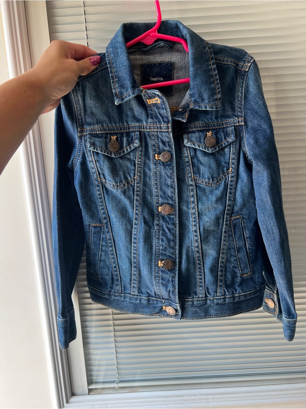 GapKids Classic Dark Blue Denim Jacket girls size small